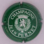 Marque : PERNET Jean N° Lambert : 7b Couleur : Vert et blanc Description : Blason couronné. Nom de la marque Emplacement : 