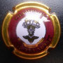 Marque : TELMONT J (de) N° Lambert : 11 Couleur : Marron. Lettres fines Description : Heaume doré dans un cercle   blanc  Emplacement : 102-01-03