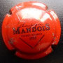 Marque :  MANDOIS Henri N° Lambert : 7 Couleur : Rouge et or Description : Nom de la marque  dans un losange  Emplacement : 