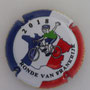 Marque : GOUTORBE André & fils N° Lambert : 19d Couleur : Fond blanc, contour bleu, blanc rouge Description : Cycliste sur carte du Tour de France 2108 - inscription en flamand - nom de la marque  Emplacement : 