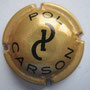 Marque : POL CARSON N° Lambert : 1 Couleur : Or-Bronze et noir Description : Initiales stylisées  Emplacement : 090-05-04
