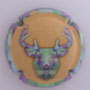 Marque : VALLLADE et filles N° Lambert : 4b Couleur : Polychrome, Fond orange Description : Cerf - nom de la marque  Emplacement : 