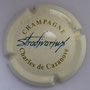 Marque : CAZANOVE (de) N° Lambert : 7 Couleur : Crème, bleu et or Description : Cuvée Stradivarius - nom de la marque   Emplacement : 