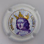 Marque : COUTIN HENRI N° Lambert : 2k Couleur : fond blanc avec fleur de lys, portrait bleu Description : Louis X - nom de la marque  Emplacement : 