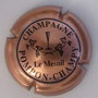 Marque : POMPON - CHAMPY N° Lambert : 10 Couleur : Rosé et noir. Petit cercle Description : Nom de la marque sous une coupe de champagne  Emplacement :