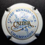 Marque : CATTIER N° Lambert : 10 Couleur : Blanc, bleu et or  Description : Cuvée Renaissance. Nom   du producteur stylisé  Emplacement : 