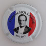 Marque : THIRION Jacques N° Lambert : 1fc Couleur : Fond bleu, blanc , rouge, contour or  Description :François Hollande président de la République - nom de la marque Emplacement : 