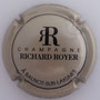 Marque : ROYER Richard N° Lambert : 1a  Couleur : Crème et noir Description : Lettres RR - nom de la marque  Emplacement : 