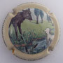 Marque : CHEURLIN (veuve) N° Lambert : 18bb Couleur : Polychrome, contour crème Description : Fables de la Fontaine - Le loup et l'agneau - nom de la marque  Emplacement : 