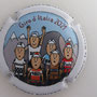 Marque : ROUYER Philippe N° Lambert : A22 Couleur : Polychrome, contour blanc Description : Groupe de cyclistes Giro 2021 - nom de la marque  Emplacement : 