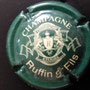 Marque : RUFFIN Yves N° Lambert : 18 Couleur :  Vert et Crème,   écriture blanche Description :  lettre R dans blason   champagne   Emplacement : 096-08-02