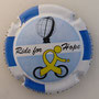 Marque : COURTY - LEROY N° Lambert : 27f Couleur : Fond bleu ciel, cycliste jaune Description : Ride for Hope. Drapeau finlandais et nom de la marque sur contour   Emplacement : 