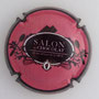Marque : VENOGE (de) N° Lambert : 155 Couleur : Fond Rose foncé, centre noir et argent Description : Salon du chocolat - nom de la marque Emplacement : 