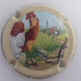 Marque : CHEURLIN (veuve) N° Lambert : 18bf Couleur : Polychrome, contour crème Description : Fables de la fontaine - Le cochet et le chat - nom de la marque  Emplacement : 