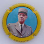 Marque : MIGNON Pierre N° Lambert : 134e Couleur : Contour jaune Description : Charles de Gaulle  - nom de la marque  Emplacement : 