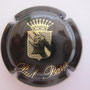 Marque : BARA Paul N° Lambert : 10 Couleur : Fond noir Description : Blason surmonté d'une couronne  Emplacement : 008-04-02