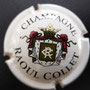 Marque : COLLET Raoul N° Lambert : 1 Couleur : Fond crème Description : Initiales CR dans   blason couronné Emplacement : 