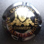 Marque : PARMANTIER -  RIGAUT N° Lambert : 3 Couleur : Noir et or Description : Initiales PR dans   blason surmonté d'une couronne    et encadré par deux flûtes  Emplacement : 
