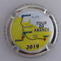 Marque : VAUTRAIN Marcel N° Lambert : 198b Couleur : Fond blanc, contour or Description : Tour de France 2019 - nom de la marque  Emplacement : 