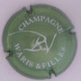 Marque : WARIS & filles N° Lambert : 3 Couleur : Vert métallisé et blanc Description : Initiales - nom de la marque  Emplacement : 