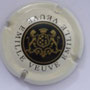 Marque : EMILLE (veuve) N° Lambert : 8 Couleur : Blanc, noir et or Description : Blason soutenu par deux lions dans un cercle noir  Emplacement : 