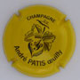 Marque : PATIS André N° Lambert : 3 Couleur : Jaune et noir Description : Feuille de vigne - nom de la marque Emplacement : 