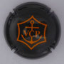 Marque : CLIQUOT (Veuve) N° Lambert : 157 Couleur : Noir et orange Description : Ancre dans un cartouche  Emplacement : 