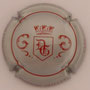Marque : GRELLET Dominique N° Lambert : 30b Couleur :  Gris et bordeaux Description : Initiales dans un blason couronné   Emplacement :