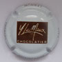 Marque : LEBRUN Paul N° Lambert : 28a Couleur : Fond blanc, carré chocolat Description : Y Le Maux chocolatier  Emplacement :