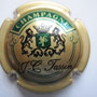 Marque :  TASSIN JC N° Lambert : 1  Couleur :  Or et Vert  Description : Initiales dans un blason   couronné soutenu par deux lions  Emplacement : 100-01-01