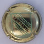 Marque : UPR LE MESNIL  N° Lambert : 4b  Couleur : Or et vert  Description : Nom de la marque en lettres capitales dans un blason   Emplacement : 