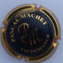 Marque : MACHET Pascal N° Lambert : 1 Couleur : Noir et Or  - inscription sur contour Description : Initiales - nom de la marque  Emplacement : 