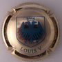 Marque : DELOUVIN - BAGNOST N° Lambert : 12 Couleur : Or et bleu Description : Louis V - nom de la marque  Emplacement : 