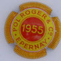Marque : POL ROGER N° Lambert : 1955 Couleur : Contour jaune, strié   rouge. Cercle rouge Description : Millésime 1955  Emplacement :  