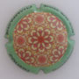 Marque : COUSIN Dominique N° Lambert : 6d Couleur : Polychrome, contour vert clair Description : Rosace - Nom de la marque  Emplacement : 