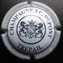 Blason tenu par deux lions et surmonté d'une couronne -  nom de la marque 
