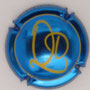 Marque : QUATREVAUX D N° Lambert : 1 Couleur : Bleu métallisé et or Description : Initiales et nom de la marque sur le pourtour  Emplacement : 