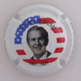 Marque : THIRION Jacques N° Lambert : 1m Couleur : Fond bleu, blanc , rouge, contour blanc  Description : George W Bush président des Etats-Unis - nom de la marque Emplacement : 