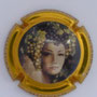 Marque : MIGNON Philippe N∞ Lambert : 12 Couleur : Contour or jaune Description : Femme coiffÈe de grappes de raisins  Emplacement : 