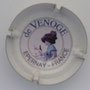 Marque : VENOGE (de) N° Lambert : 21 Couleur : Contour crème pâle, robe verte Description : Femme buvant une coupe de champagne  Emplacement : 