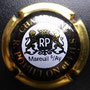 Marque : POUILLON R & fils N° Lambert : 2 Couleur : Or foncé et noir Description : Initiales RP dans   blason surmonté d'une couronne   et encadré par deux lions  Emplacement : 