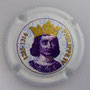 Marque : COUTIN HENRI N° Lambert : 2j Couleur : fond blanc avec fleur de lys, portrait bleu Description : Philippe IV - nom de la marque  Emplacement : 