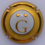 Marque : GIRAUD Henri N° Lambert : 16 Couleur : Or et blanc, contour or Description : Lettre "G" surmonté de deux points  crénelée Emplacement : 