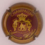 Marque : HUIBAN Auguste N° Lambert : 2 Couleur : Bordeaux et or striée Description : Initiales dans blason  - nom de la marque  Emplacement : 