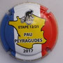 Marque : CLERGEOT Daniel N° Lambert : NR Couleur : Fond marron Description : Tour de France 2017 - Pau - Peyragudes - nom de la marque  Ref perso :