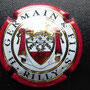 Marque : GERMAIN H N° Lambert : 20 Couleur :  Polychrome. Inscription Rilly  Description : Blason dans un cercle blanc  Emplacement : 