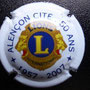 Marque :   LION'S CLUB N° Lambert : 23 Couleur :  Logo du Lion's Club sur fond blanc  Description : 50 ans Alençon  Emplacement : 