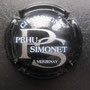 Marque : PEHU - SIMONET  N° Lambert : 7 Couleur : Fond noir Description : Initiales et nom de la marque Emplacement : 
