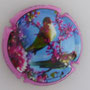 Marque : BREUL Patrick N° Lambert : 58c Couleur : Polychrome, contour rose Description : Couple d'oiseaux - nom du producteur sur le pourtour Emplacement : 