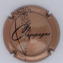 Marque : GENERIQUE  N° Lambert : 757d Couleur : Marron clair et noir Description: Inscription Champagne en lettres cursives et bulles  Ref perso : 